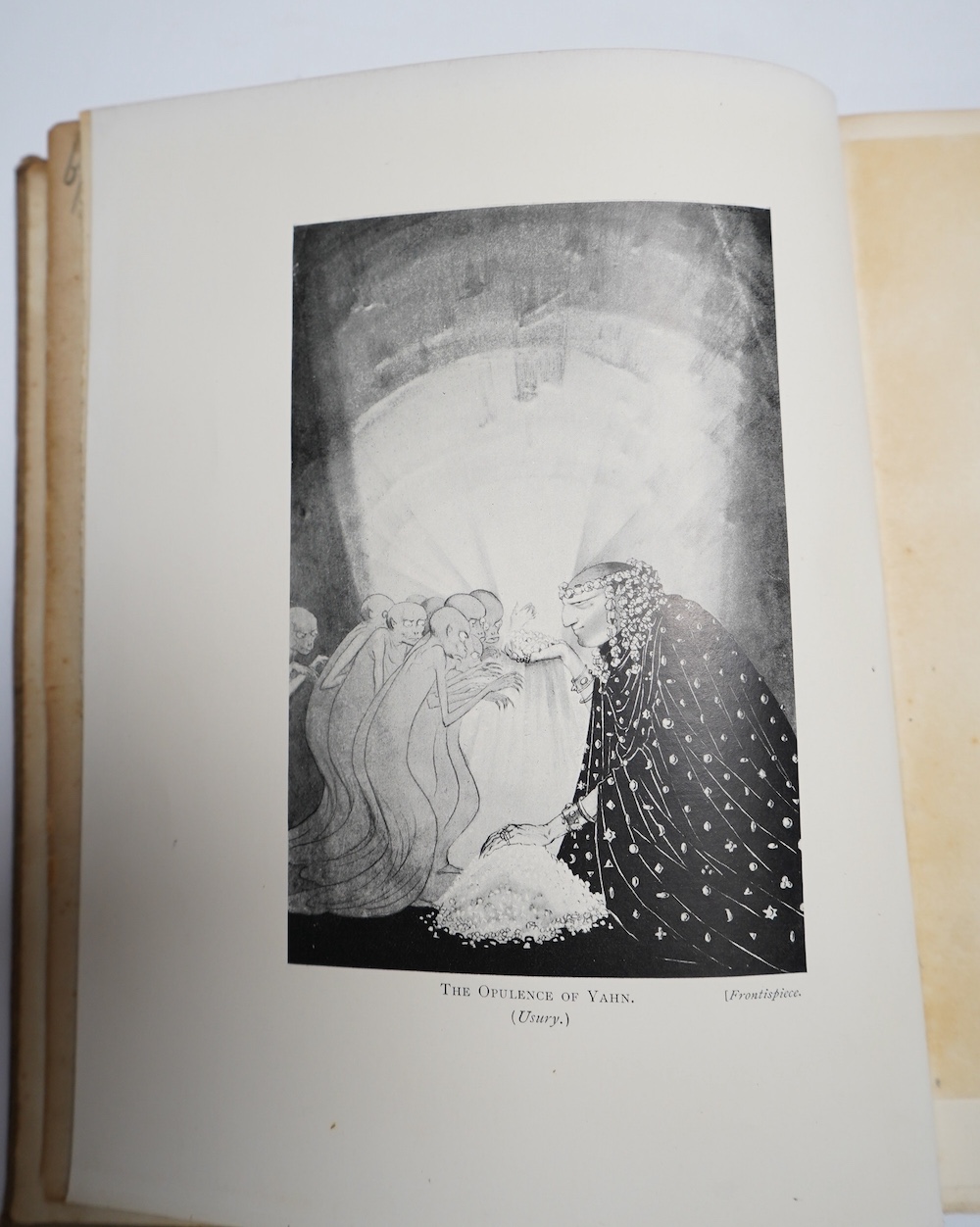 Dunsany (Edward Plunkett), Lord. Time and The Gods, first edition, 4to, 10 black and white plates by Sidney Sime, original cloth-backed boards with pictorial illustration mounted to upper cover, Heinemann, 1906.
